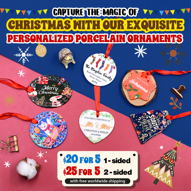 Deck Your Tree: $20 for 5 Personalized Ornaments w/ Free Shipping!! Deck Your Tree: $20 for 5 Personalized Ornaments w/ Free Shipping!!