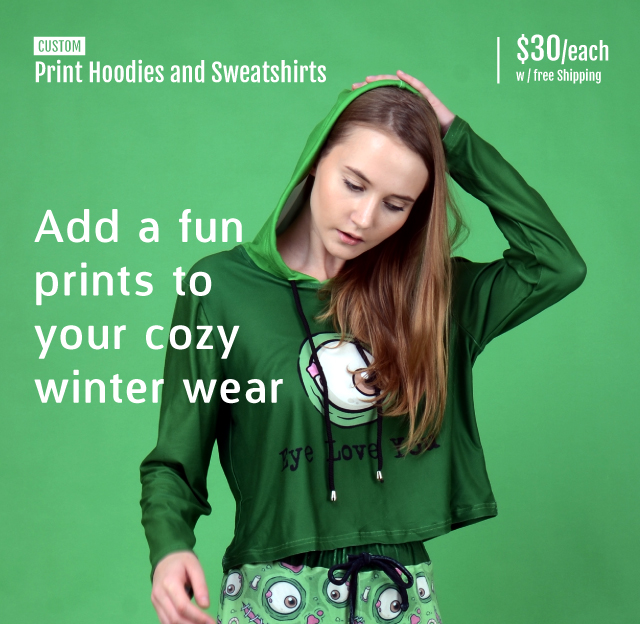 Customize a Sweatshirt or Hoodie: $30 w/ Free Shipping!