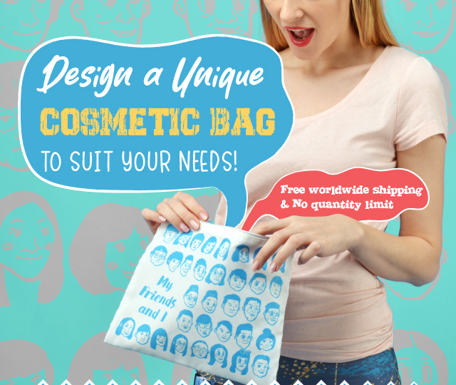 Showcase Your Individuality: Custom Cosmetic Bags from $7!