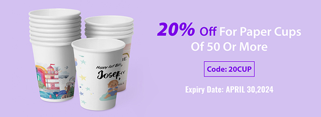 20% Off For Paper Cups Of 50 Or More