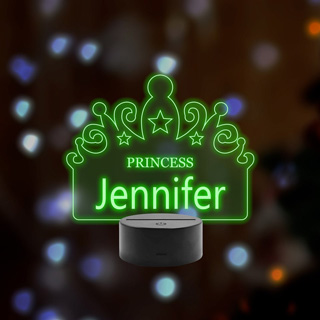 Personalized Crown Princess Name Remote Led Acrylic Message Display