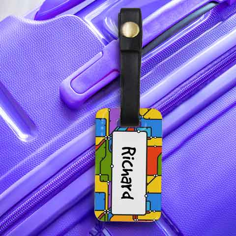 Route Map Graphic Luggage Tag