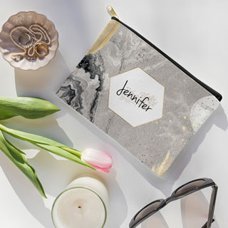 Personalized Initial Name Cosmetic Bag