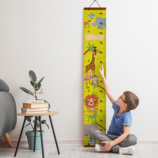 Personalized Zoo Animals Name Growth Chart Height Ruler For Wall