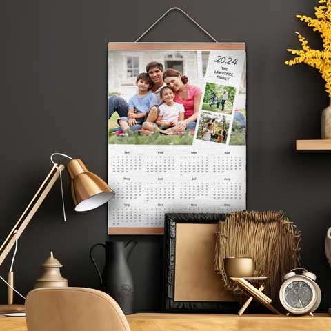 Personalized Family Calendar Canvas Yearly Calendar