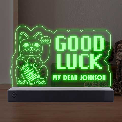 Lucky Cat Led Acrylic Message Display