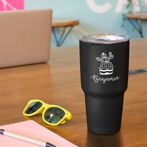 Cactus illustration Travel Tumbler