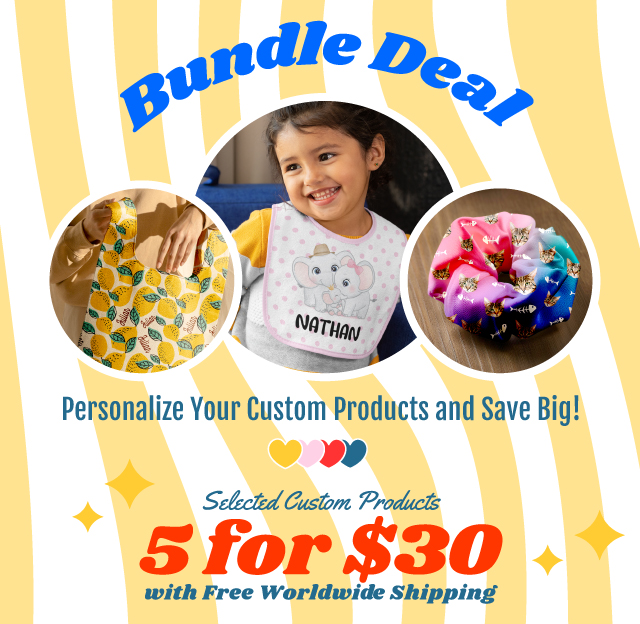 Get 5 Selected Custom Products for Just $30 with Free Shipping! Get 5 Selected Custom Products for Just $30 with Free Shipping!