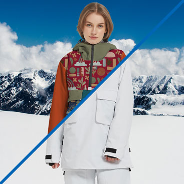 Custom Women's Pullover Zip Ski And Snowboard Waterproof Breathable Jacket